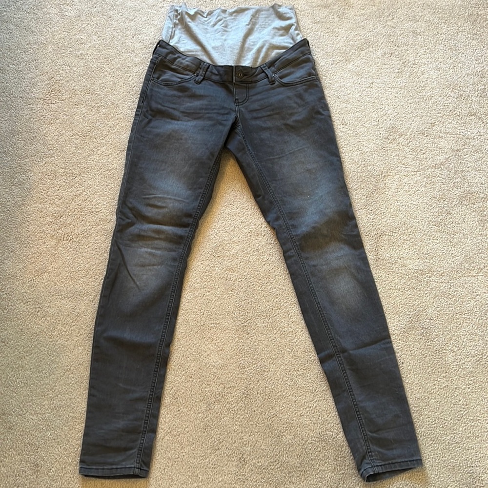 Queen Mum Dark Grey Maternity Skinny Jeans - 29